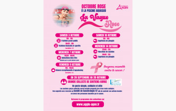 La vague rose à la piscine Aquasud