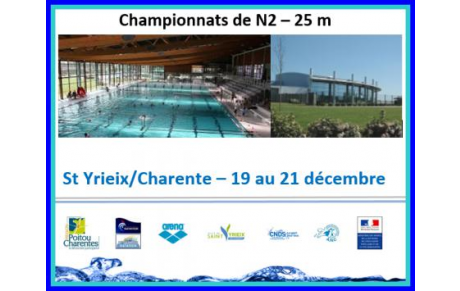 Championnats de Nationale 2 à St Yrieix sur Charente du 19 au 21 décembre