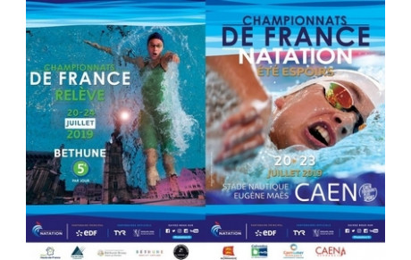 Championnats de France été du 20 au 25 juillet - Caen et Béthune.. 