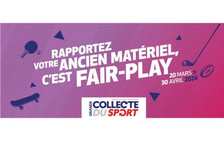 Grande collecte du sport du 20 Mars au 30 Avril