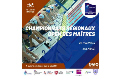 Championnat de France Maitres - 50m le dimanche 26 mai à Agen