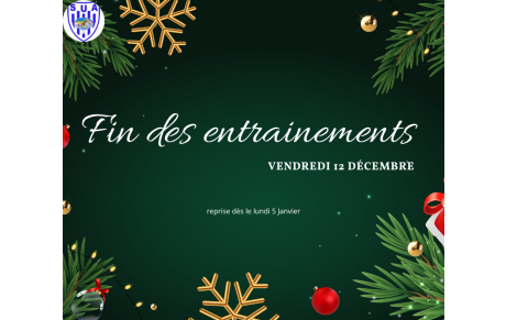 Fin des entrainements